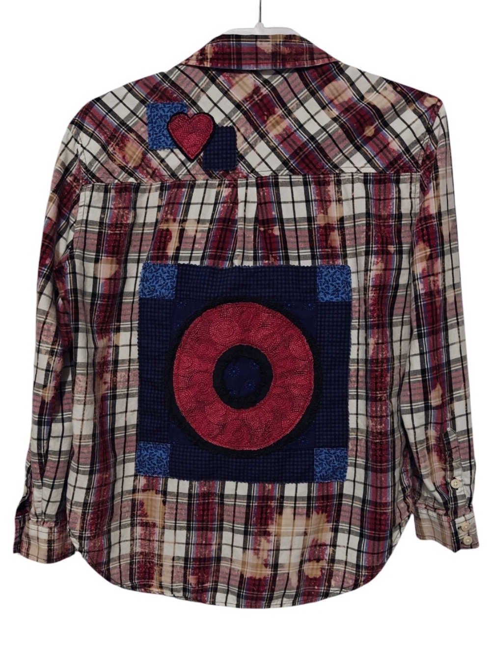 Upcylced Patchwork M Flannel Red Donut Forever 21 PHISH Fishman Shakedown Medium